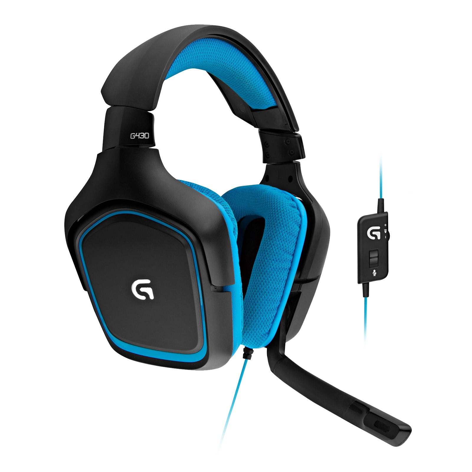 Restored Logitech G430 Surround Sound Gaming Headset (Black/Blue)  (Refurbished) - Walmart.com