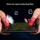 thumbnail image 5 of Juegos para teléfonos inteligentes Mangas para la punta de los dedos Guantes a prueba de sudor Pantalla táctil portátil Fundas para controladores reutilizables y cómodas Gris plateado 2 piezas Inevent EL005369-02, 5 of 7