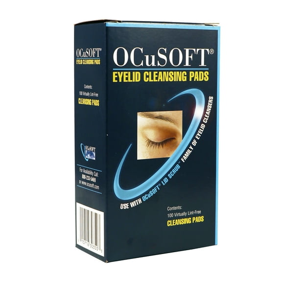 OCuSOFT Eyelid Cleansing Replacement Pads 100 Count, 100 Dry Lint Free Pads