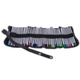thumbnail image 3 of Pencil Roll Case,Black Portable Fabric Pencil Pencil Roll Roll Pencil Pouch Multi-Functional, 3 of 3