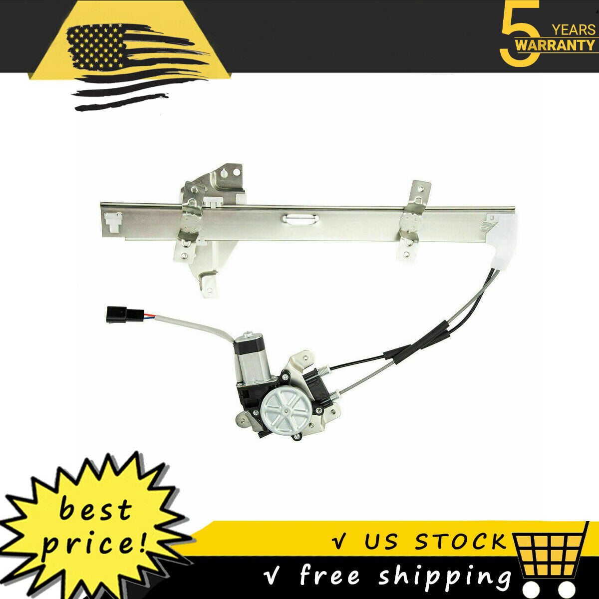 FFFauto 741-637 Window Regulator with Front Left Driver Side Fit for GM Buick Century 1997-2005 GM Buick Regal 1997-2004 GM Oldsmobile Intrigue 1998-2002 OEM:10315144 10334397 