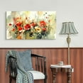 thumbnail image 2 of Flower Wall Art Red Poppies In A Field Rustic Landscape Floral Canvas Art Wall Decor For Bedroom Livingroom Office, 2 of 7