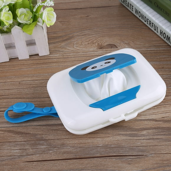 CAJA DE TOALLITAS HÚMEDAS CON DESERO DE BOTÓN ABIERTO, dispensador Portátil de Caja de Pañolos