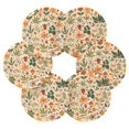 thumbnail image 7 of Yayeee 6 PCS Drink Coasters with Holder Set Woven Absorbent Round Tabletop Hot Pad, Leaves Pattern, 7 of 7