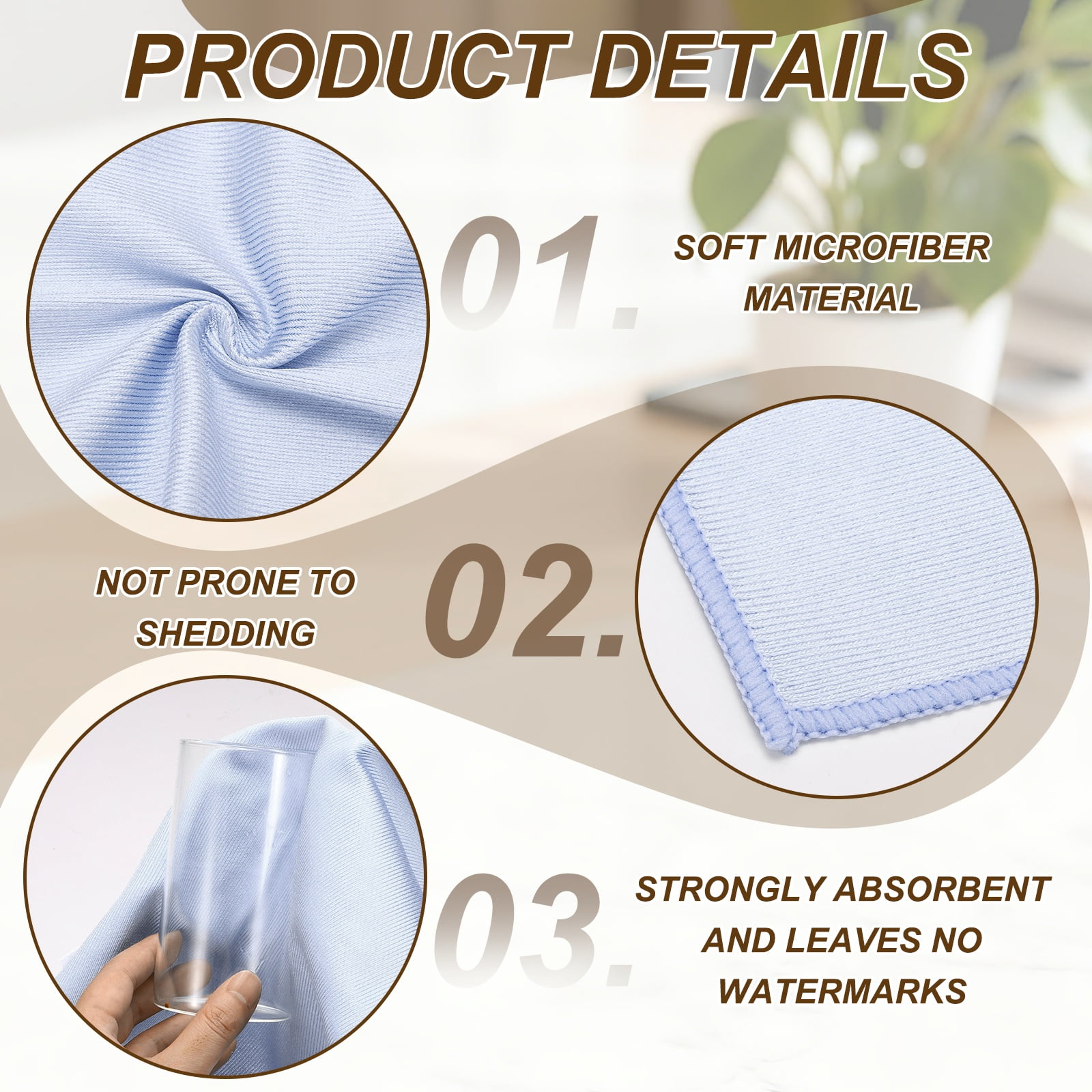 Uxcell 4Pcs Glass Polishing Cloth, 23.6x15.7" Microfiber Cleaning Cloths Lint & Streak Free Quickly Drying Towels for Glassware, Cars, Glasses, Phone Screens, Sunglasses, Purple