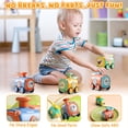 thumbnail image 2 of Juego de 4 piezas para empujar y silbar Baby Train Car Toys Keamaidy, 2 of 8