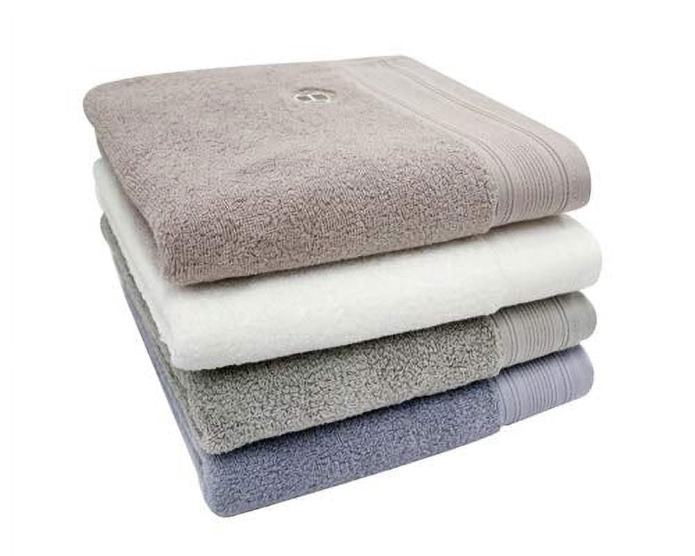 ( Set of 3 ) SONGWOL Hotel Collection Premium Large Face Towels | 20 X 40 inch, 470 GSM | Absorbent Combed Cotton Fabric | Cross Hemmed | Made in Korea (White)