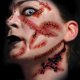 thumbnail image 4 of 228+ piezas 28 hojas 3d tatuajes falsos de cicatrices de zombies kit de maquillaje temporal de Halloween para niños mujeres hombres adultos tatuajes de heridas falsas cortadas con puntadas maquillaj, 4 of 5