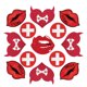 thumbnail image 5 of 10 pares de cubiertas para pezones para festivales, raves y lencería, empanadas de labios de satén desechables, pegatinas autoadhesivas para cubrir el pecho, pegatinas de pétalos para mujeres, 5 of 7
