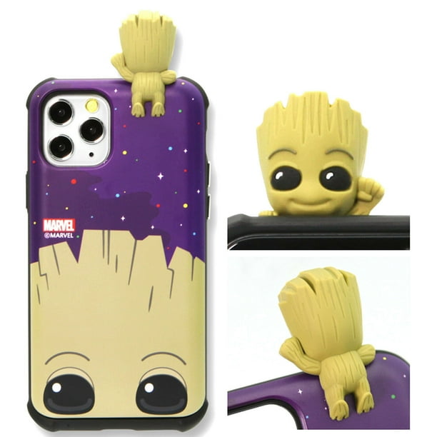 Marvel Avengers Groot Figure Slim Protective Bumper Case Cover With Card Slot For Iphone 11 Pro Walmart Com