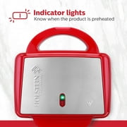 Holstein Housewares Non-Stick Cupcake Maker, Red - Makes 6 Full Size Cupcakes, Muffins, Cinnamon Buns - Birthdays, Holidays, and More, 800W