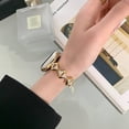 thumbnail image 6 of Bling Band Compatible for Apple Watch 42mm 44mm 45mm 49mm for Women, Cute Fashion Sparkle Bracelet Jewelry Metal Strap with Bands Removal Tool for iWatch Series 9 8 7 6 5 4 3 2 1 SE Ultra,Gold, 6 of 8