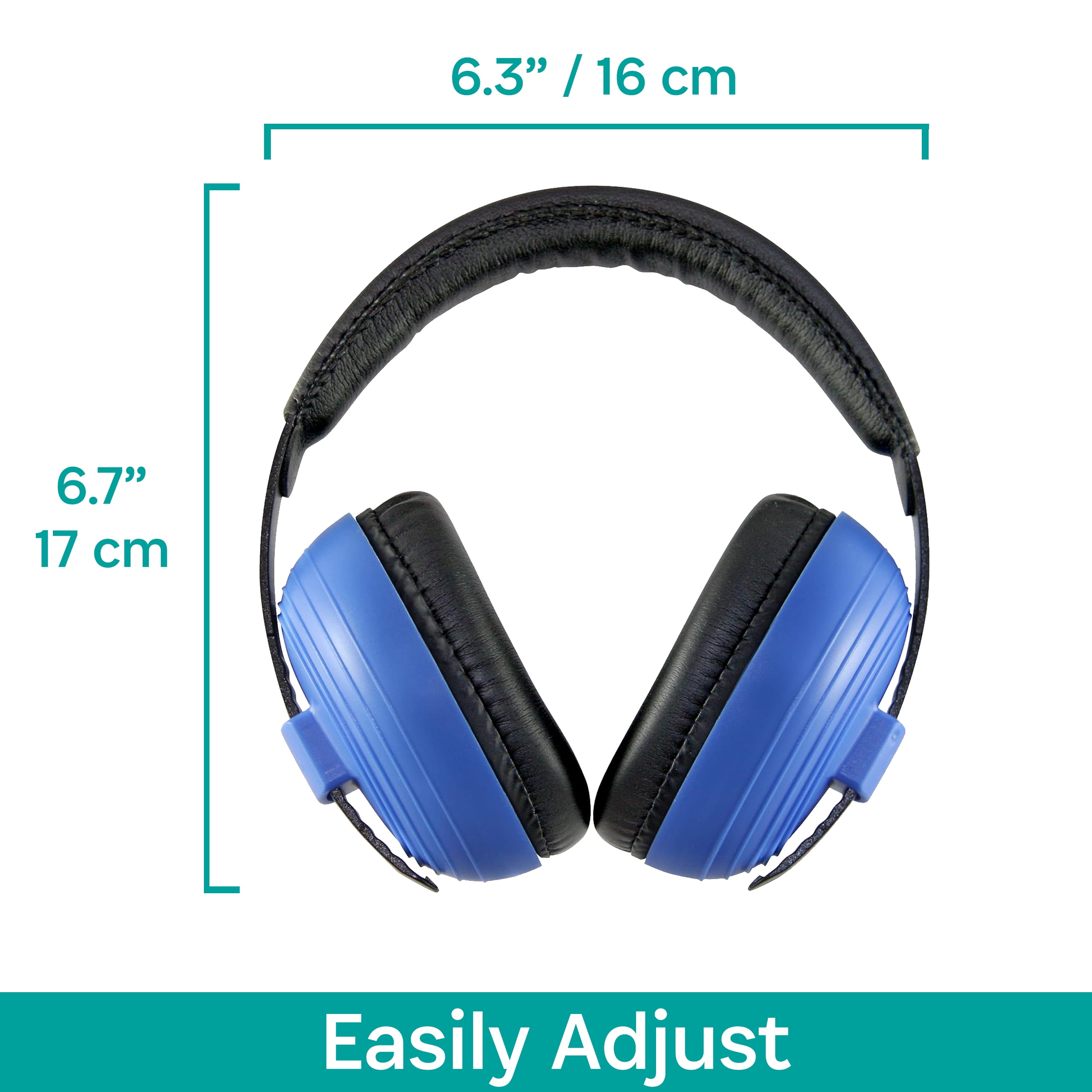 KidCo Whispears S830 Blue- Baby Ear Protection Headphones, Noise Cancelling Ear Muffs for Babies, Toddlers, & Infants