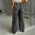 thumbnail image 6 of LIJCC Kids Girls Bow Decoration Jeans Elastic Waist Baggy Straight Wide Leg Denim Pants Trousers, 6 of 9