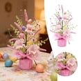 thumbnail image 2 of zhangmingg Easter Egg Floral Centerpiece Spring Home Flower Arrangement Tabletop Display Festive Ornament, 2 of 6