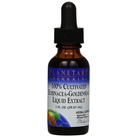 Planetary Herbals Echinacea-Goldenseal 100% Cultivated 1 oz Liquid