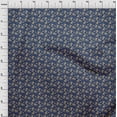 thumbnail image 4 of oneOone Rayon Indigo Blue Fabric Floral Craft Projects Decor Fabric Printed By The Yard 56 Inch Wide, 4 of 4