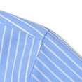 thumbnail image 5 of Mens Long Sleeve Stripes Casual Dress Shirt Button Down 4-Way Stretch Casual Business Work T-Shirts, Light Blue, Size XXL, 5 of 7