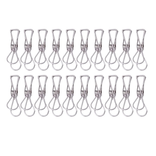 20Pcs Clothes Pin Pegs Photo Cloths Pin Sealing Clips Windproof Multipurpose Clothing Clamps Hangers Laundry Towel Socks Home Use 6cm