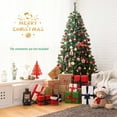 thumbnail image 3 of Gymax 7FT Pre-Lit Hinged Artificial Christmas Tree Decor Tree 3-Minute Quick Shape, 3 of 10