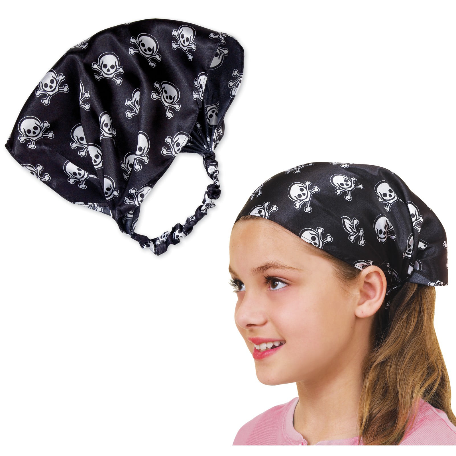 Jolly Roger Pirate Flag Unisex Handkerchief Square Scarf Turban Headgear Shawl Headband 