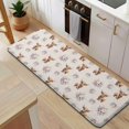 thumbnail image 5 of Beige Highland Cow Flower Pattern Kitchen Rug Mat,Kitchen Runner Rugs Non Skid Washable,Decorative Kitchen Floor Mats for Kitchen,Sink,Laundry,17"x47.2", 5 of 7