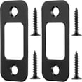 thumbnail image 3 of LOVEVER 2-Pack Deadbolt Strike Plate Door Backplate - 1” x 2-1/4” Round Corner with 4 Screws  Security Latch Plate for Enhanced Door Protection  Matte Black Finish, 3 of 5