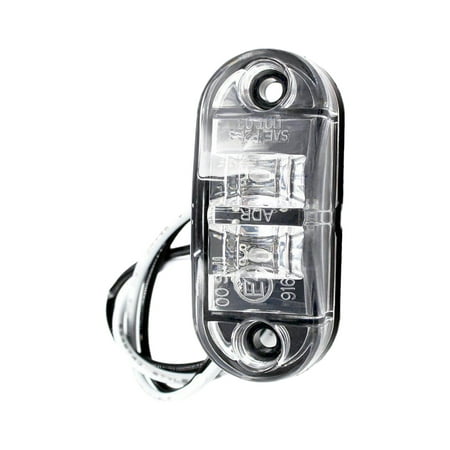 12V 24V Trailer Marker Lights Waterproof Truck Trailer Clearance Side Light Exterior Marker Lights for Lorry Van Truck RV White