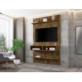 thumbnail image 3 of Libra Wood Fltg. 45" Wall Entertainment Center w/ Overhead Shelf in Rustic Brown, 3 of 5