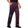 thumbnail image 4 of INSPIRE CHIC Shiny Pants for Men's Slim Fit Glitter Disco Party Dance Sparkly Slacks, 4 of 5