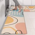 thumbnail image 2 of Kitchen Rugs Sets Of 2,Orange Boho Abstract and Plant Pattern Anti Fatigue Kitchen Mat Rugs Non Slip Washable,Decorative Kitchen Floor Mats for Kitchen,Sink,Laundry,17"X47", 2 of 5