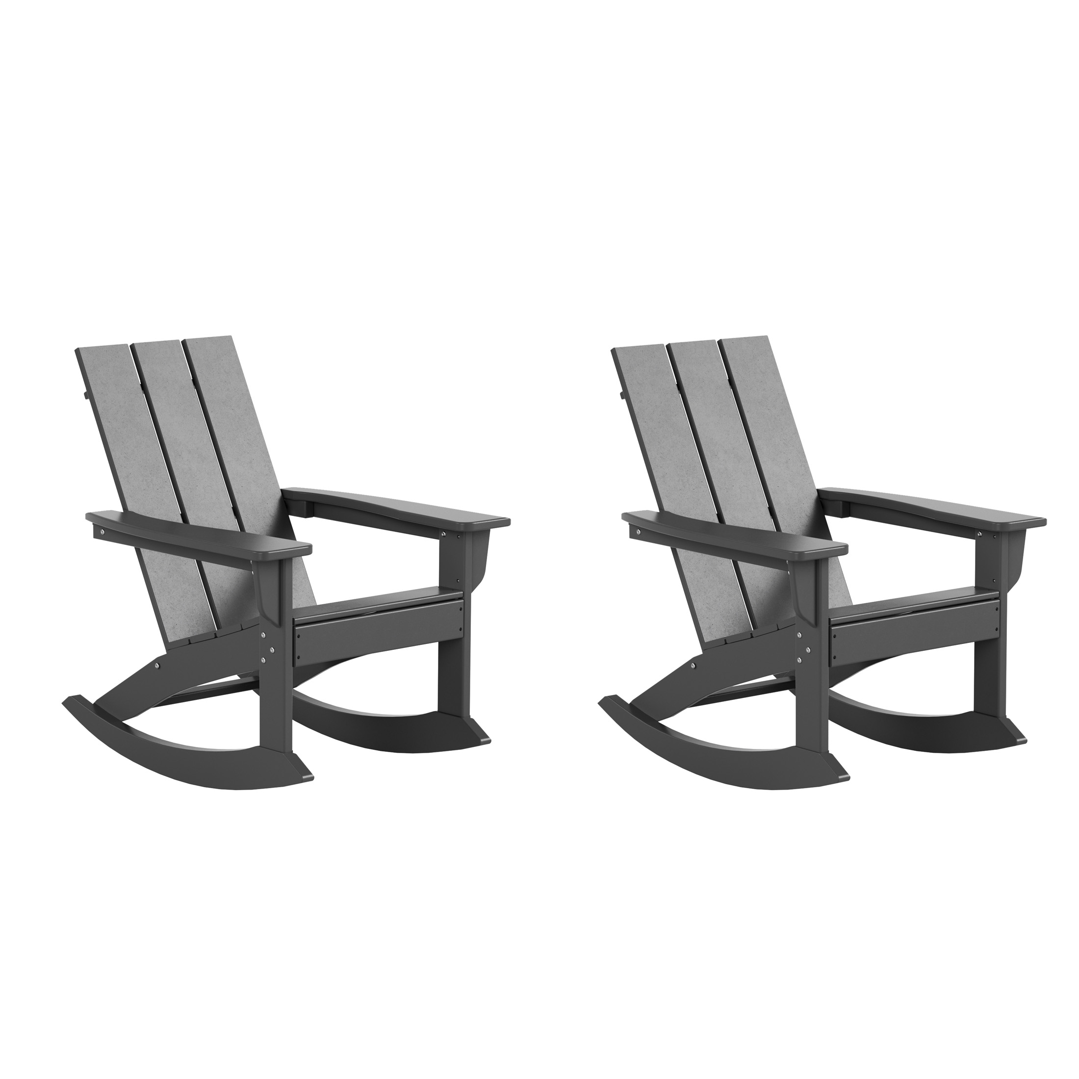 WestinTrends Ashore Patio Rocking Chairs Set of 2, All Weather Poly