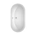 thumbnail image 3 of Soho 60 Inch Freestanding Bathtub in White with Polished Chrome Drain and Overflow Trim, 3 of 5