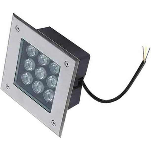 Lámpara LED empotrada para exteriores - Luces LED para paisajismo, foco LED resistente al agua IP67, foco LED de 12 V, luces empotradas cuadradas para exteriores