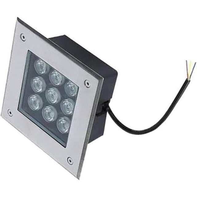 Lámpara LED empotrada para exteriores - Luces LED para paisajismo, foco LED resistente al agua IP67, foco LED de 12 V, luces empotradas cuadradas para exteriores