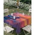 thumbnail image 3 of Square Outdoor Tablecloth with Umbrella Hole Summer Beach Outside Table Cloth Waterproof Patio Table Cover Boat Gradient Orange Sunset Natural Scenery Zipper Tablecloths for Picnic Camping 60x60 Inch, 3 of 8