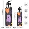 thumbnail image 2 of Yayeee 20oz Insulated Water Bottle Double Wall Stainless Steel with Flip Straw Lid, Yellow Halloween Ghosts, 2 of 7
