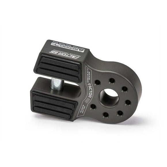 Factor 55 Winch Cable Shackle Mount 00050-06 FlatLink; Fits 3/4 Inch Clevis Hook; Fits 3/8 Inch Diameter Steel Cables/Synthetic Winch Ropes; 16000 Pound Load Capacity; Anodized; Gray; Billet Aluminum