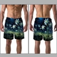 thumbnail image 3 of luoweisi Men's Beach Shorts Quick Dry Swim Trunks with Mesh Lining Plants under the Stars XL, 3 of 5