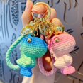 thumbnail image 2 of LLavero de dinosaurio de lana de resina con degradado de dibujos animados, figura de pareja bonita y delicada, llavero colgante para bolso de coche, llavero para niña xuanjing  unisex, 2 of 2