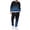 80#Dark Blue, variant on Men's Sweatshirt and Sweatpants 2 Piece Set Oversized Joggers Tracksuit for Men Lounge Sport