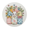 thumbnail image 2 of Antqov Easter Placemats, 14" Spring Linen Round Place Mat Cute Bunny Eggs Designs Easter Placemat for Party, Kitchen, Home & Holiday Decorations, 2 of 6