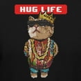 thumbnail image 2 of Teelocity Men's Funny 8Bit Rapper Cat Black Relaxed Fit Short Sleeve Graphic T-Shirt, 2 of 3
