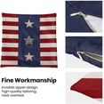 thumbnail image 5 of 4th of July Pillow Covers 18x18 Set of 2, American Flag Stars and Stripes Freedom Throw Pillow Covers Linen Farmhouse Liberty Patriotic Independence Day for Couch Sofa Home Outdoor Decor, 5 of 5