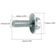 thumbnail image 2 of Unique Bargains 8pcs 5.8 x 24mm Stainless Steel Bolt Screw for Car Fender License Plate, 2 of 4