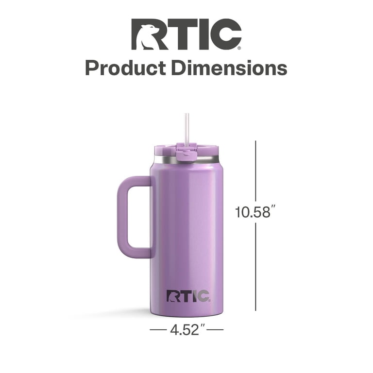 RTIC 64 oz Ceramic Lined Road Trip Tumbler with Handle and Leak