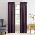 thumbnail image 1 of Sun Zero Barrow Energy Efficient Rod Pocket Curtain Panel, 54" x 95", Plum Purple, One Panel, 1 of 1