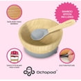 thumbnail image 3 of Abiie Octopod Bamboo Suction Bowl -  Baby Bowl with Suction for 4 months and up, High-Chair Bamboo Baby Plate, Mess-Free Toddler Suction Plates, Ergonomic Baby Feeding Supplies - (Grey), 3 of 6