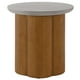 thumbnail image 1 of Mesa Auxiliar Redonda Acme Evelyn Nogal con Tapa de Concreto Falso, 1 of 3