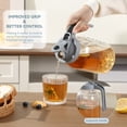 thumbnail image 6 of Novelinks Glass Pitcher with Gray Lid,64 Oz Wide Mouth Mason Jar Pitcher with Pour Spout Handle for Lemonade, Cold Brew Coffee, Ice Beverage, Iced Juice,Sun Tea, Fruit Drinks ,1 Pack, 6 of 7